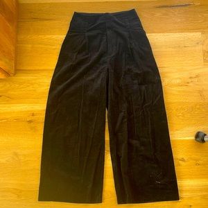 & Other Stories wide leg corduroy pants - black - size 6